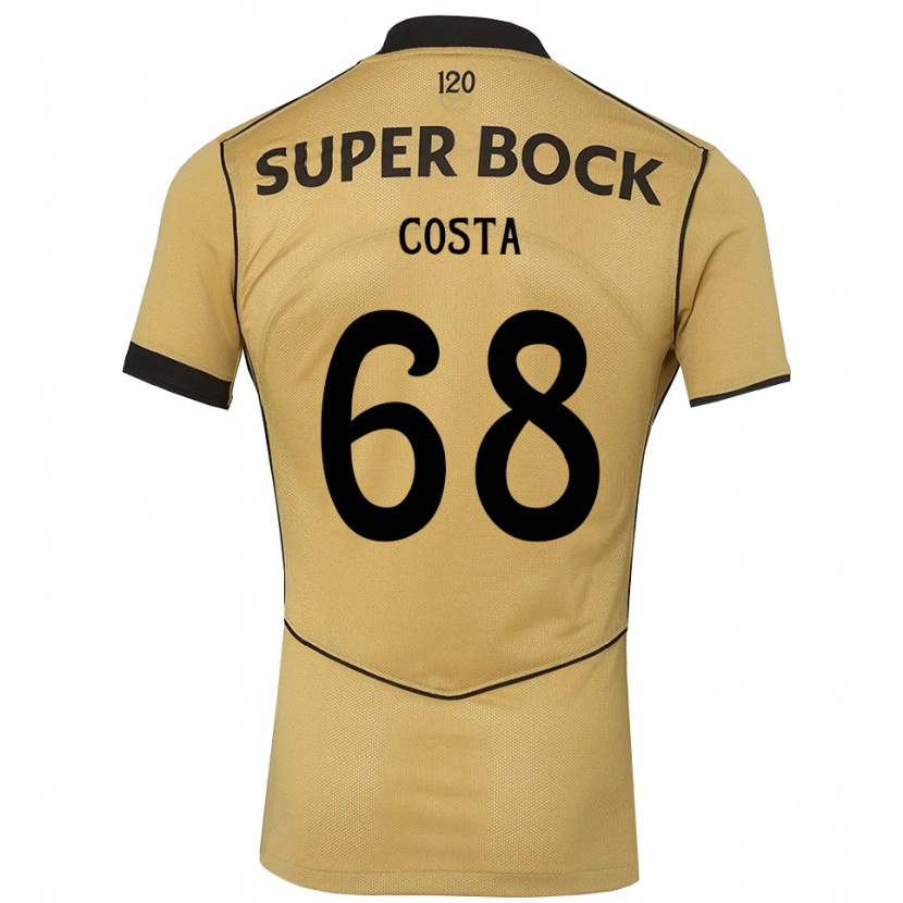 Danxen Dzieci Daniel Costa #68 Goldenrod Czarny Wyjazdowa Koszulka 2026/27 Koszulki Klubowe