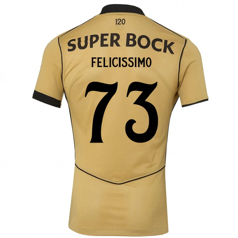 Danxen Dzieci Eduardo Felicíssimo #73 Goldenrod Czarny Wyjazdowa Koszulka 2026/27 Koszulki Klubowe