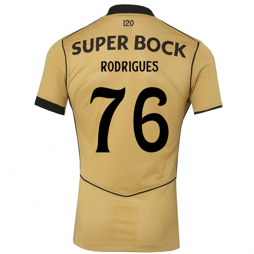 Danxen Dzieci Rodrigo Rodrigues #76 Goldenrod Czarny Wyjazdowa Koszulka 2026/27 Koszulki Klubowe