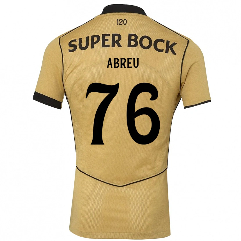Danxen Dzieci Diogo Abreu #76 Goldenrod Czarny Wyjazdowa Koszulka 2026/27 Koszulki Klubowe