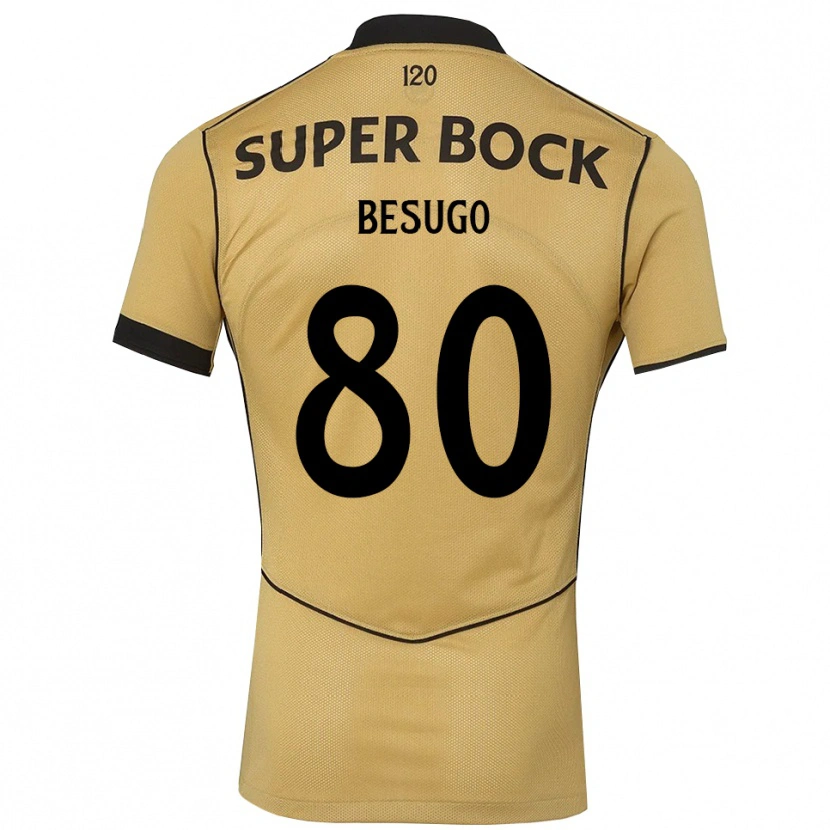 Danxen Dzieci Rafael Besugo #80 Goldenrod Czarny Wyjazdowa Koszulka 2026/27 Koszulki Klubowe