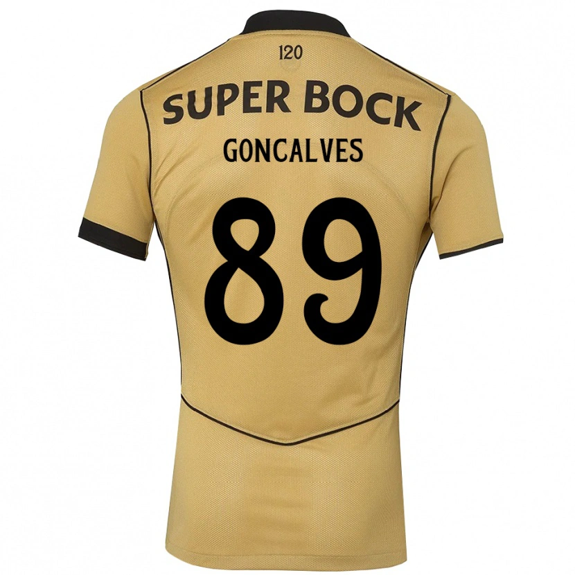 Danxen Dzieci Andre Goncalves #89 Goldenrod Czarny Wyjazdowa Koszulka 2026/27 Koszulki Klubowe