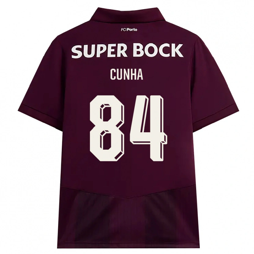 Danxen Dzieci Martim Cunha #84 Bordowy Biały Wyjazdowa Koszulka 2026/27 Koszulki Klubowe