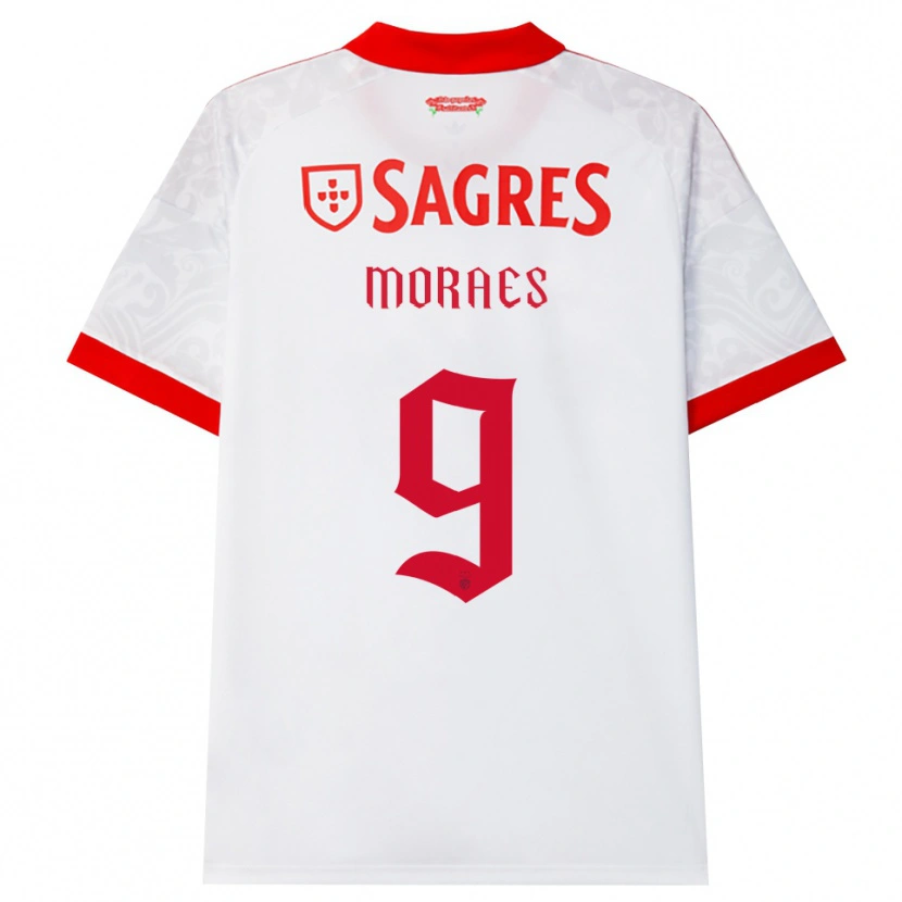 Danxen Dzieci Luca Moraes #9 Biały Czerwony Żółty Wyjazdowa Koszulka 2026/27 Koszulki Klubowe