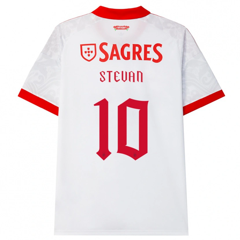 Danxen Dzieci Stevan Pedro Dores Manuel #10 Biały Czerwony Żółty Wyjazdowa Koszulka 2026/27 Koszulki Klubowe