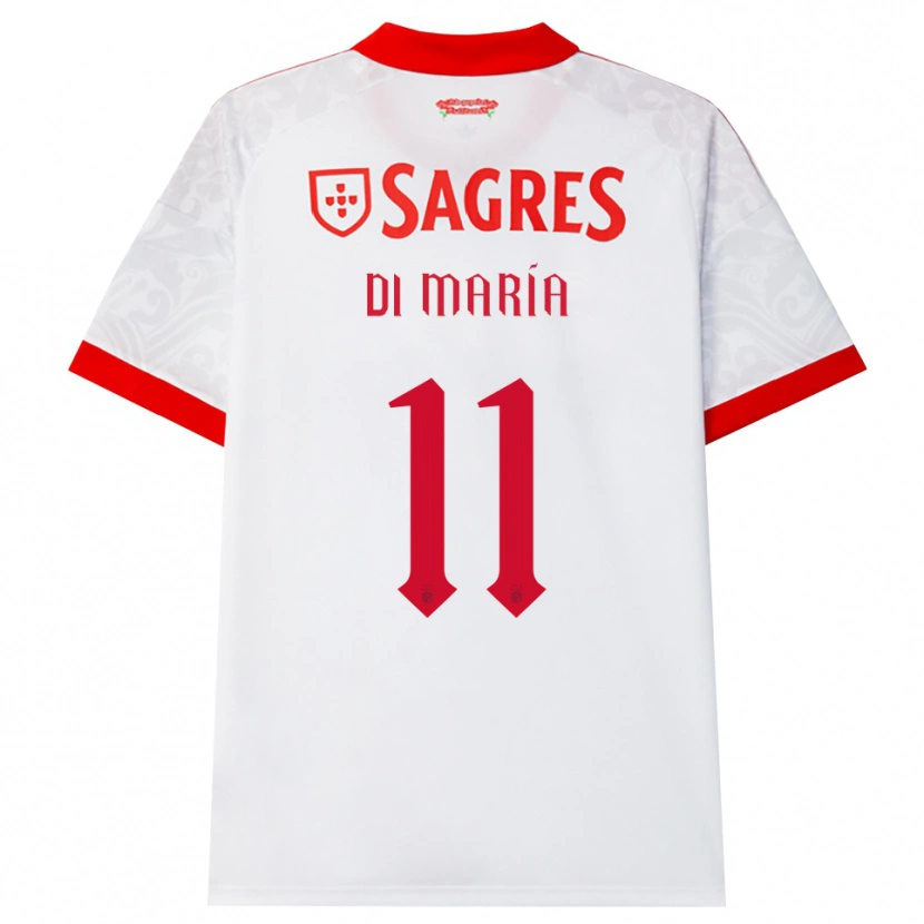 Danxen Dzieci Angel Di Maria #11 Biały Czerwony Żółty Wyjazdowa Koszulka 2026/27 Koszulki Klubowe