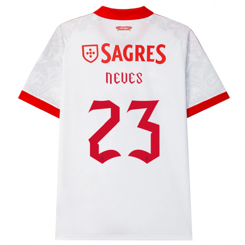 Danxen Dzieci Tiago Neves #23 Biały Czerwony Żółty Wyjazdowa Koszulka 2026/27 Koszulki Klubowe