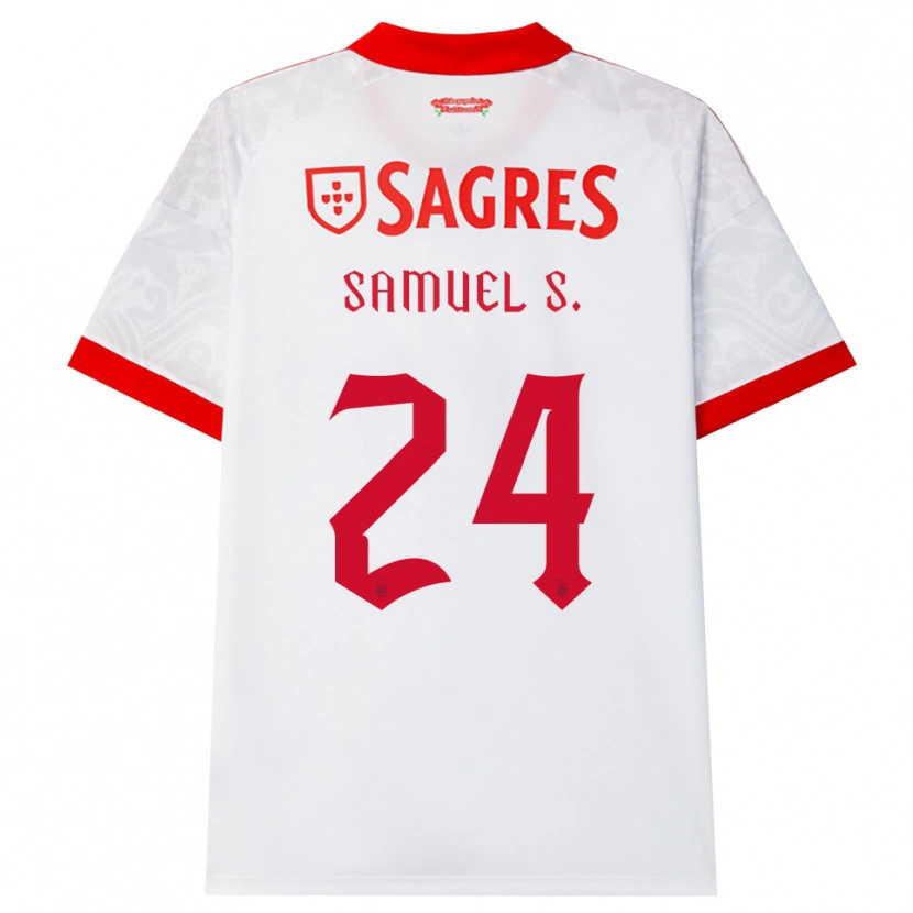 Danxen Dzieci Samuel Soares #24 Biały Czerwony Żółty Wyjazdowa Koszulka 2026/27 Koszulki Klubowe