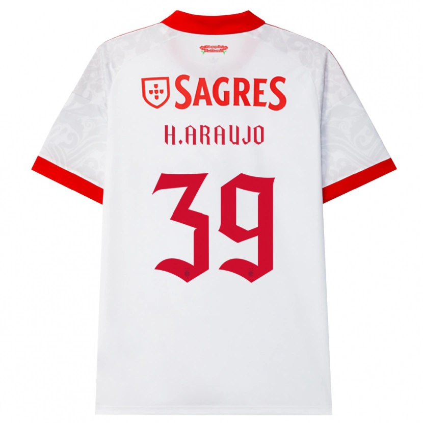 Danxen Dzieci Henrique Araujo #39 Biały Czerwony Żółty Wyjazdowa Koszulka 2026/27 Koszulki Klubowe