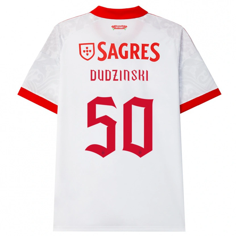 Danxen Dzieci Marcel Dudzinski #50 Biały Czerwony Żółty Wyjazdowa Koszulka 2026/27 Koszulki Klubowe