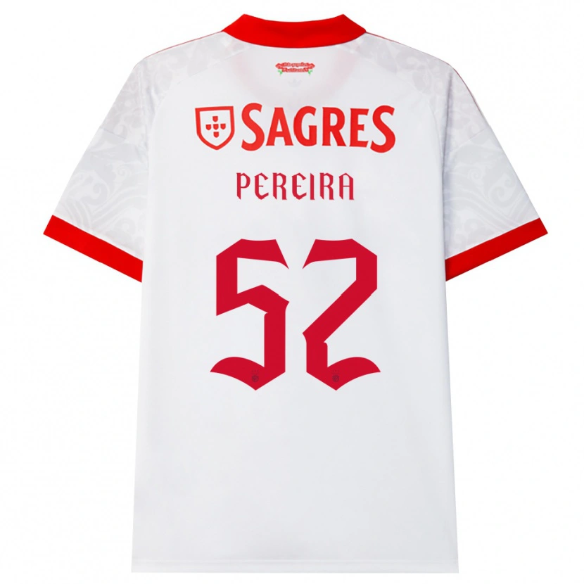 Danxen Dzieci Henrique Pereira #52 Biały Czerwony Żółty Wyjazdowa Koszulka 2026/27 Koszulki Klubowe