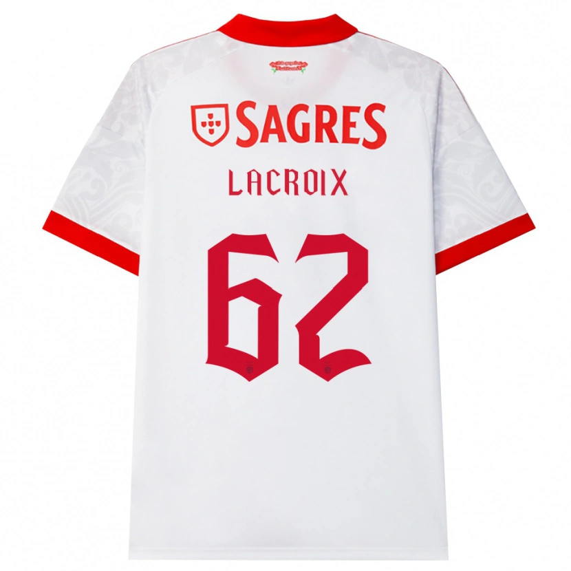 Danxen Dzieci Lenny Lacroix #62 Biały Czerwony Żółty Wyjazdowa Koszulka 2026/27 Koszulki Klubowe