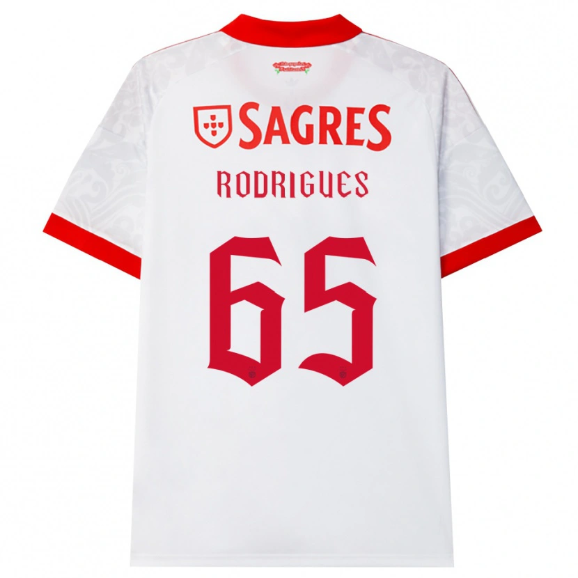 Danxen Dzieci Rafael Rodrigues #65 Biały Czerwony Żółty Wyjazdowa Koszulka 2026/27 Koszulki Klubowe