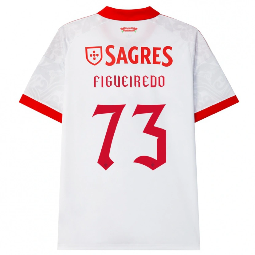 Danxen Dzieci Miguel Figueiredo #73 Biały Czerwony Żółty Wyjazdowa Koszulka 2026/27 Koszulki Klubowe