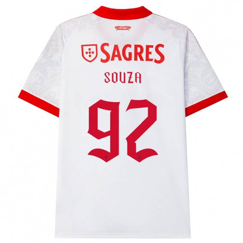 Danxen Dzieci Pedro Souza #92 Biały Czerwony Żółty Wyjazdowa Koszulka 2026/27 Koszulki Klubowe