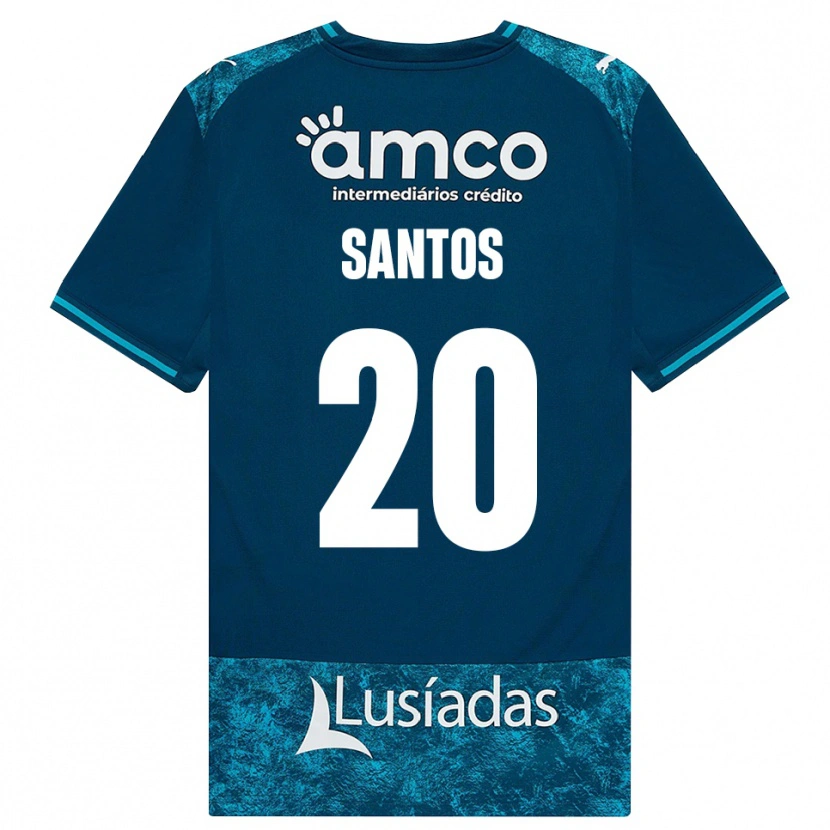 Danxen Dzieci Lourenço Santos #20 Darkslategray Średni Turkus Wyjazdowa Koszulka 2026/27 Koszulki Klubowe