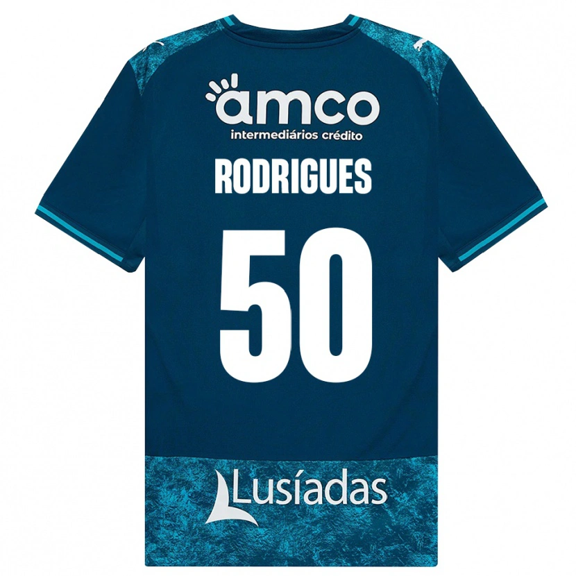 Danxen Dzieci Diego Rodrigues #50 Darkslategray Średni Turkus Wyjazdowa Koszulka 2026/27 Koszulki Klubowe