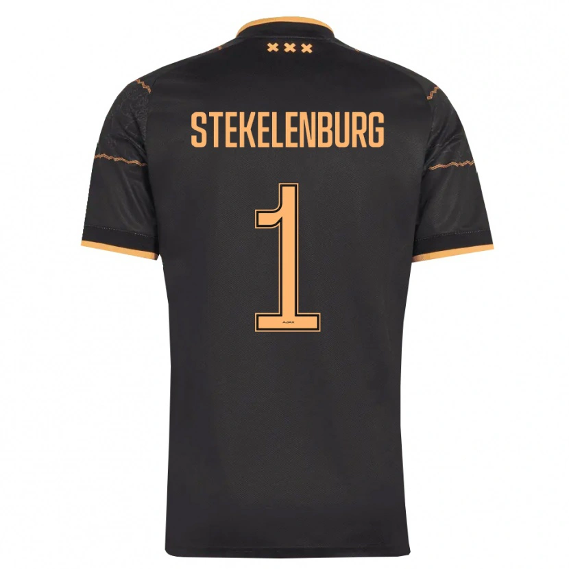 Danxen Dzieci Maarten Stekelenburg #1 Czarny Pomarańczowy Wyjazdowa Koszulka 2026/27 Koszulki Klubowe