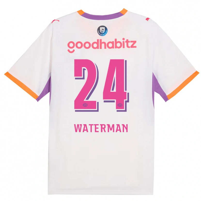 Danxen Dzieci Boy Waterman #24 Biały Fioletowy Pomarańczowy Wyjazdowa Koszulka 2026/27 Koszulki Klubowe