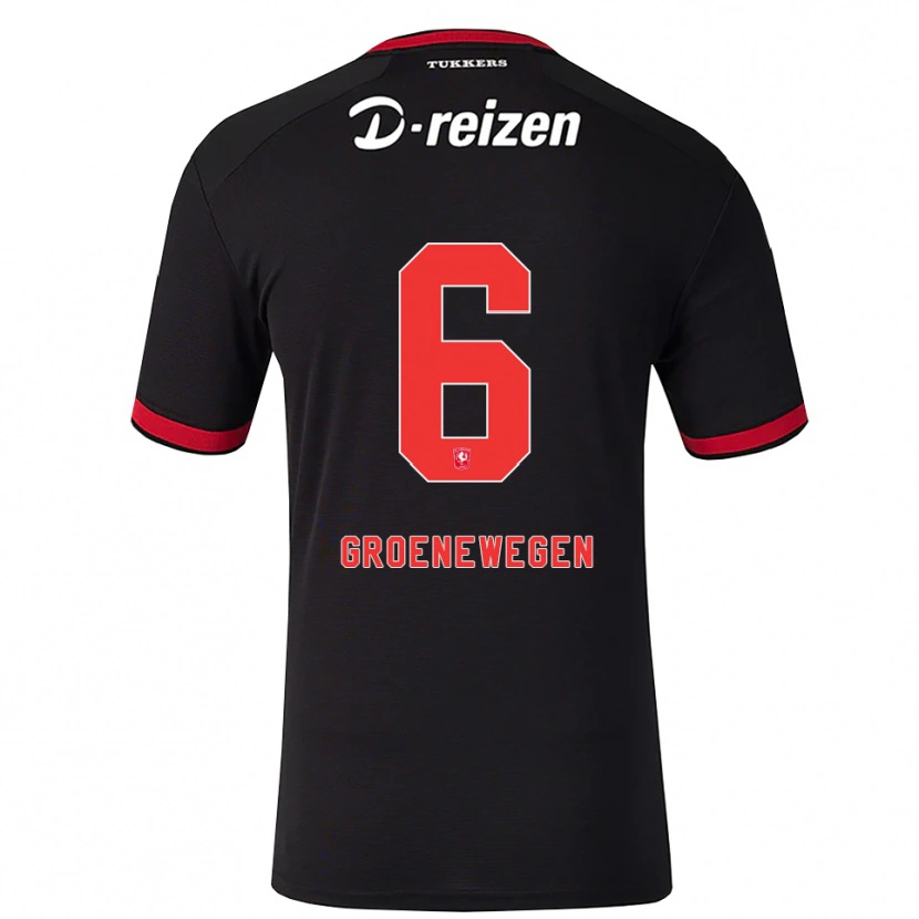 Danxen Dzieci Lynn Groenewegen #6 Czerwony Biały Czarny Wyjazdowa Koszulka 2026/27 Koszulki Klubowe