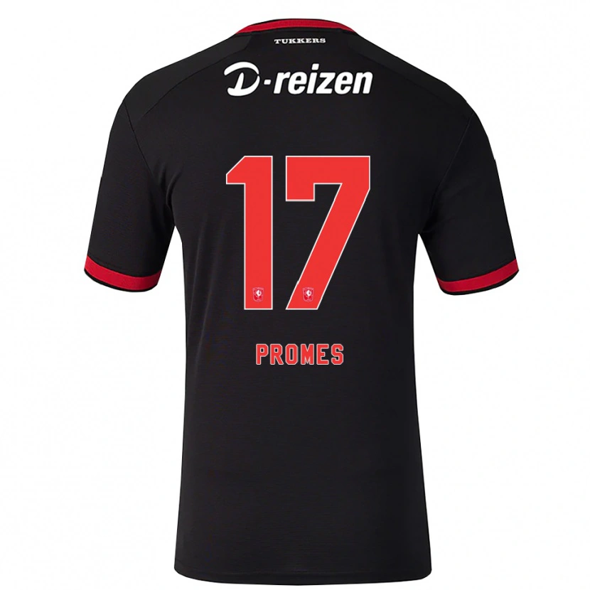 Danxen Dzieci Rodrigo Promes #17 Czerwony Biały Czarny Wyjazdowa Koszulka 2026/27 Koszulki Klubowe