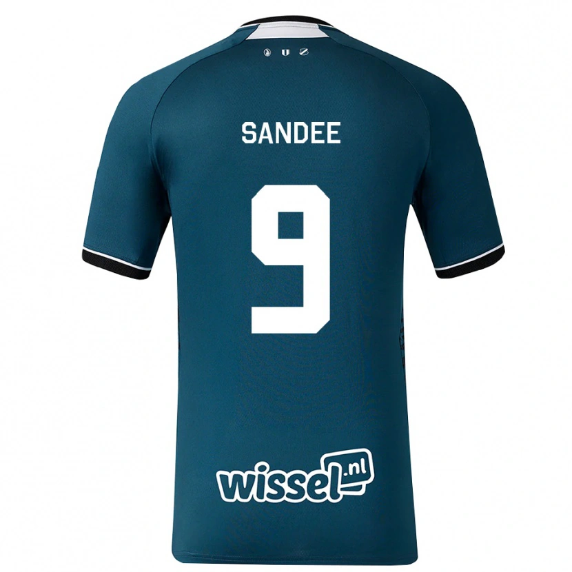 Danxen Dzieci Max Sandee #9 Darkslategray Biały Wyjazdowa Koszulka 2026/27 Koszulki Klubowe