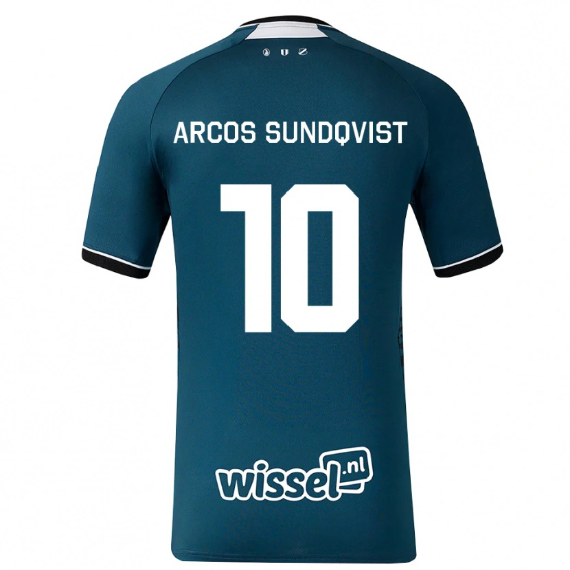 Danxen Dzieci Gustav Arcos Sundqvist #10 Darkslategray Biały Wyjazdowa Koszulka 2026/27 Koszulki Klubowe