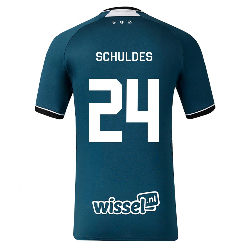 Danxen Dzieci Jamie Schuldes #24 Darkslategray Biały Wyjazdowa Koszulka 2026/27 Koszulki Klubowe