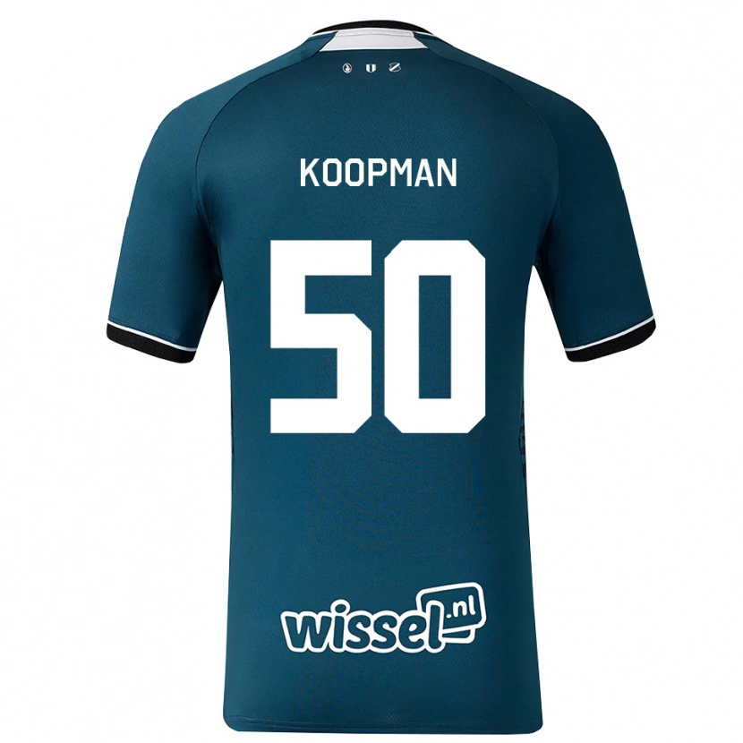 Danxen Dzieci Kyra Koopman #50 Darkslategray Biały Wyjazdowa Koszulka 2026/27 Koszulki Klubowe