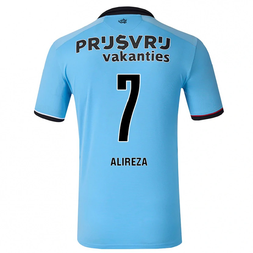 Danxen Dzieci Alireza Jahanbakhsh #7 Głęboki Niebieski Czarny Czerwony Wyjazdowa Koszulka 2026/27 Koszulki Klubowe