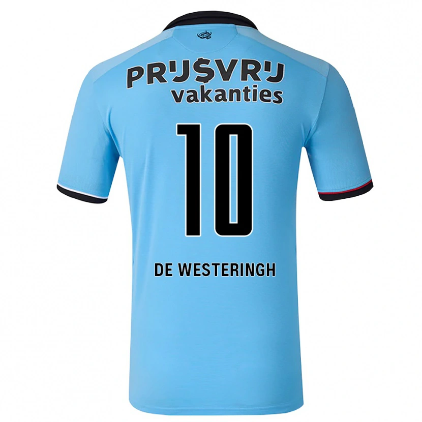 Danxen Dzieci Kirsten Van De Westeringh #10 Głęboki Niebieski Czarny Czerwony Wyjazdowa Koszulka 2026/27 Koszulki Klubowe