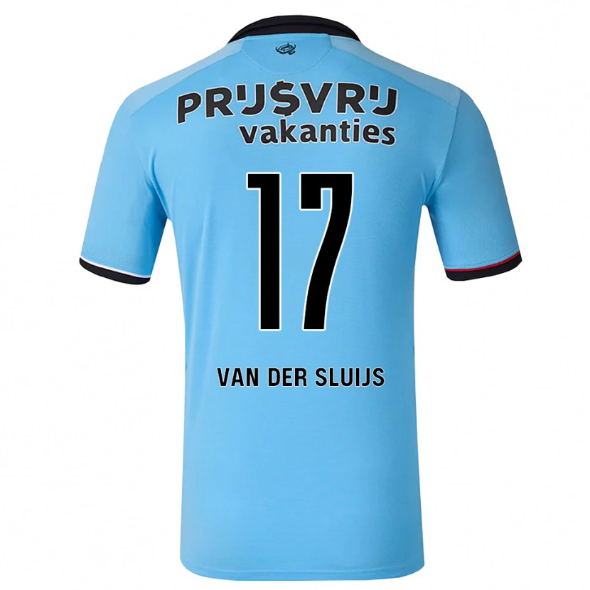 Danxen Dzieci Noëlle Van Der Sluijs #17 Głęboki Niebieski Czarny Czerwony Wyjazdowa Koszulka 2026/27 Koszulki Klubowe