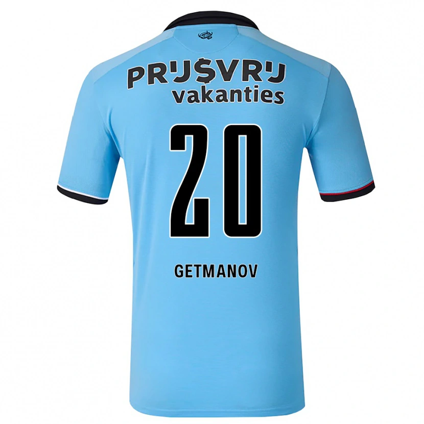 Danxen Dzieci Zakhar Getmanov #20 Głęboki Niebieski Czarny Czerwony Wyjazdowa Koszulka 2026/27 Koszulki Klubowe