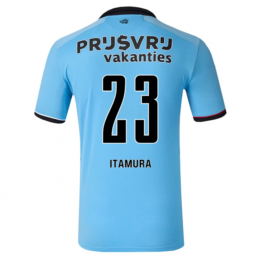 Danxen Dzieci Mao Itamura #23 Głęboki Niebieski Czarny Czerwony Wyjazdowa Koszulka 2026/27 Koszulki Klubowe