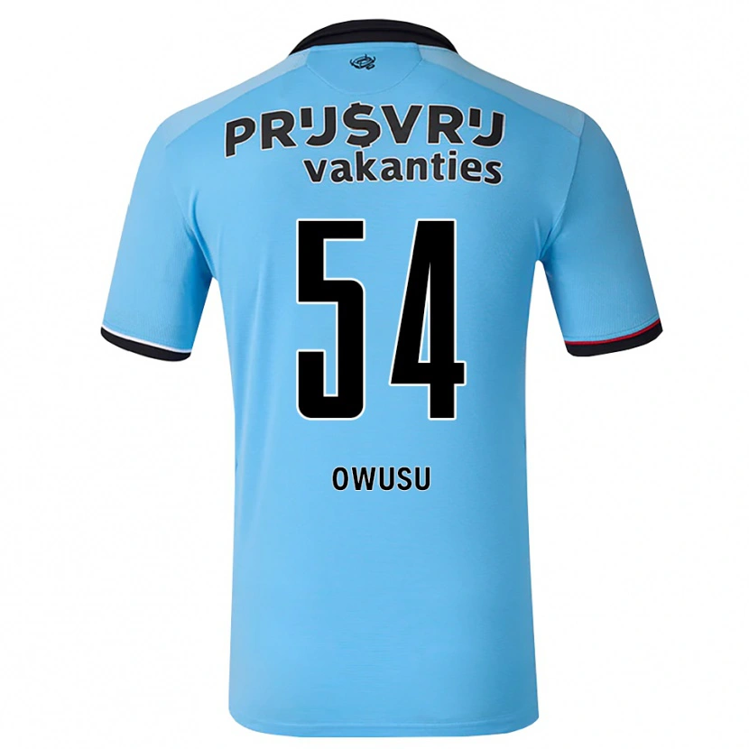 Danxen Dzieci Denzel Owusu #54 Głęboki Niebieski Czarny Czerwony Wyjazdowa Koszulka 2026/27 Koszulki Klubowe