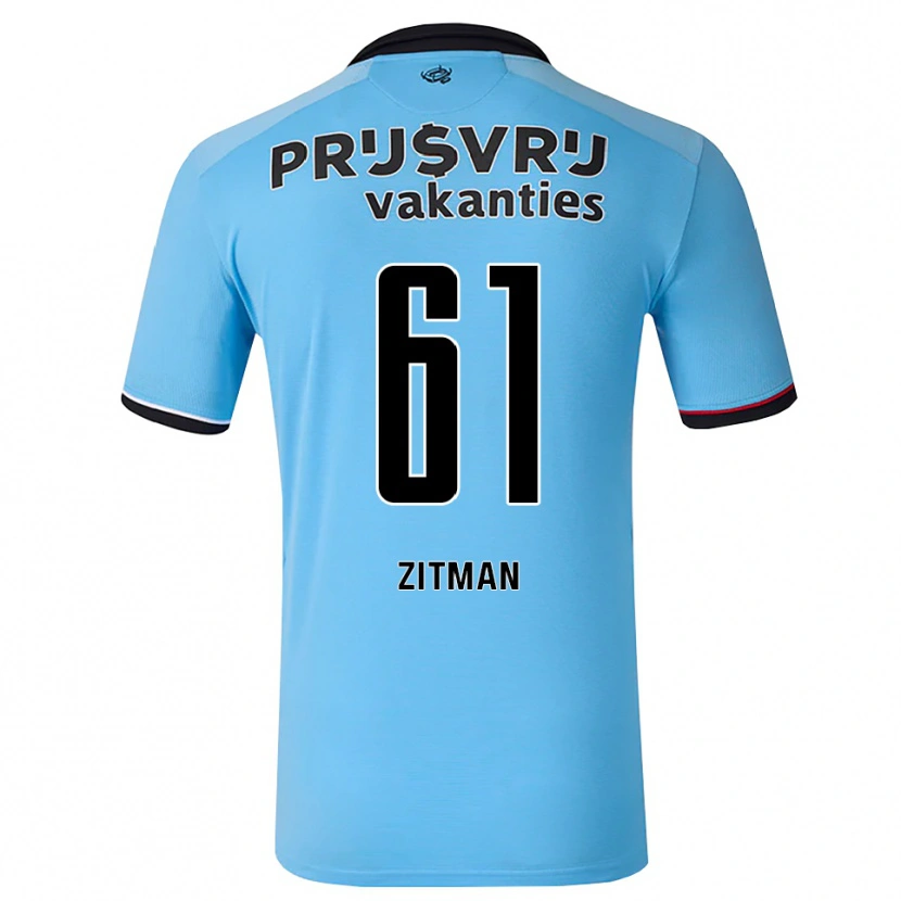 Danxen Dzieci Sven Zitman #61 Głęboki Niebieski Czarny Czerwony Wyjazdowa Koszulka 2026/27 Koszulki Klubowe
