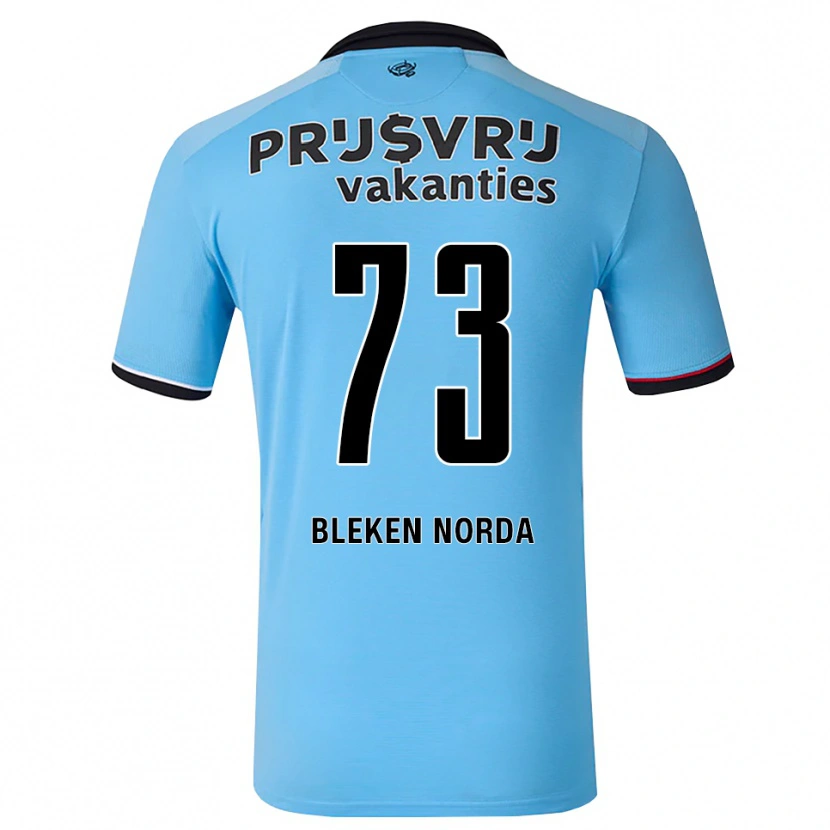 Danxen Dzieci Haakon Bleken Norda #73 Głęboki Niebieski Czarny Czerwony Wyjazdowa Koszulka 2026/27 Koszulki Klubowe