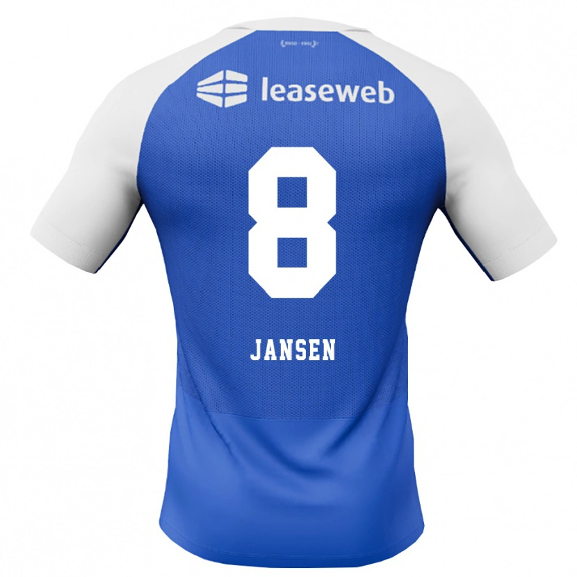 Danxen Dzieci Jim Jansen #8 Niebieski Królewski Czerwony Biały Wyjazdowa Koszulka 2026/27 Koszulki Klubowe