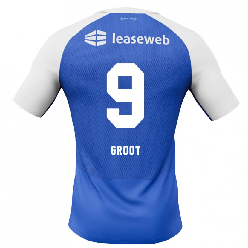 Danxen Dzieci Gijs Groot #9 Niebieski Królewski Czerwony Biały Wyjazdowa Koszulka 2026/27 Koszulki Klubowe
