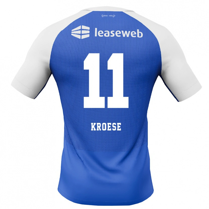 Danxen Dzieci Fieke Kroese #11 Niebieski Królewski Czerwony Biały Wyjazdowa Koszulka 2026/27 Koszulki Klubowe