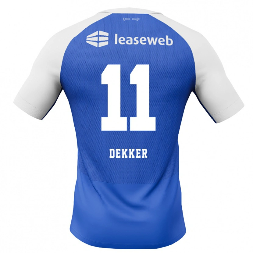 Danxen Dzieci Isabella Dekker #11 Niebieski Królewski Czerwony Biały Wyjazdowa Koszulka 2026/27 Koszulki Klubowe