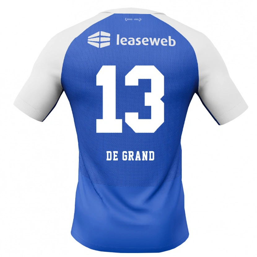 Danxen Dzieci Sam De Grand #13 Niebieski Królewski Czerwony Biały Wyjazdowa Koszulka 2026/27 Koszulki Klubowe