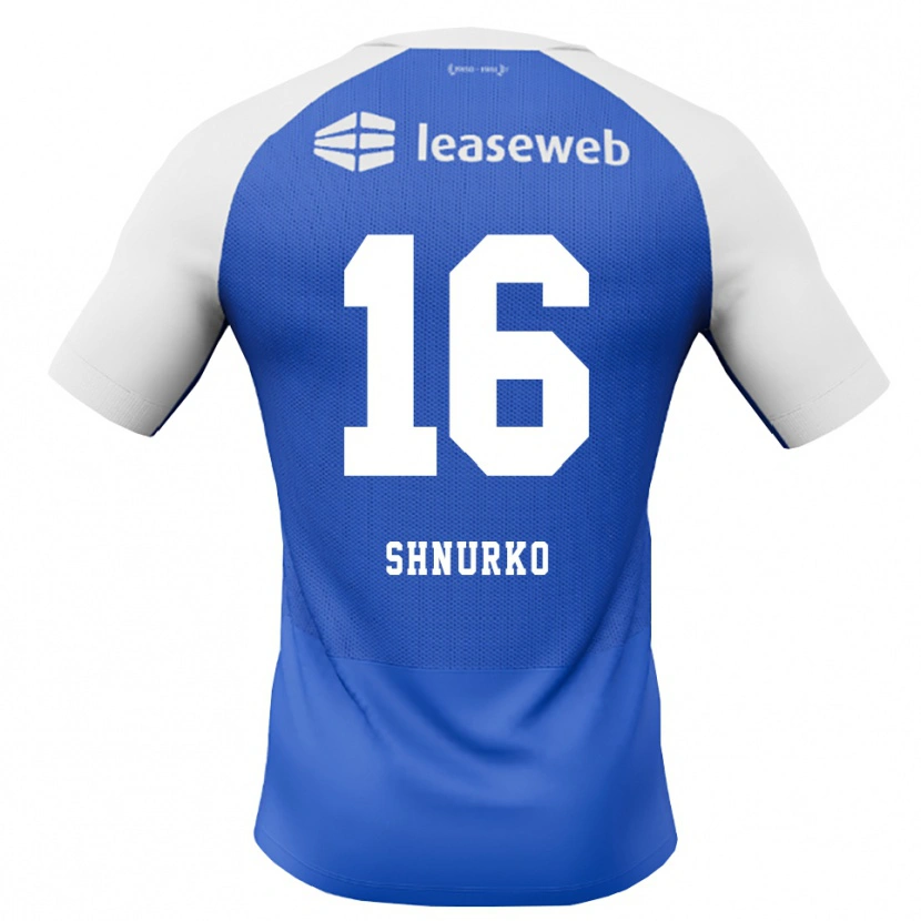 Danxen Dzieci Danylo Shnurko #16 Niebieski Królewski Czerwony Biały Wyjazdowa Koszulka 2026/27 Koszulki Klubowe