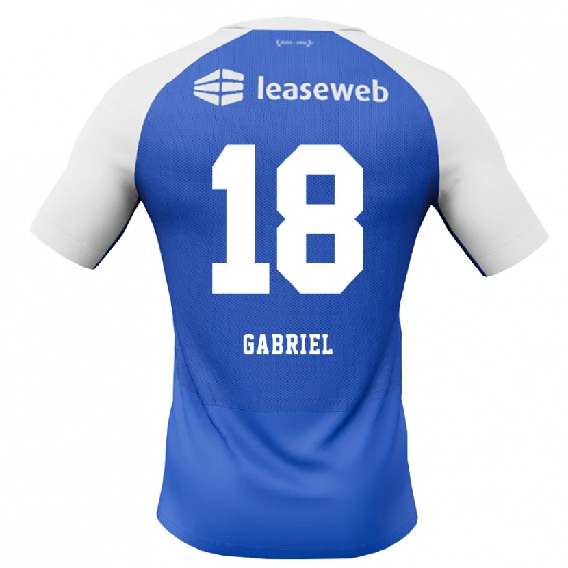 Danxen Dzieci Gabriel Jongens #18 Niebieski Królewski Czerwony Biały Wyjazdowa Koszulka 2026/27 Koszulki Klubowe