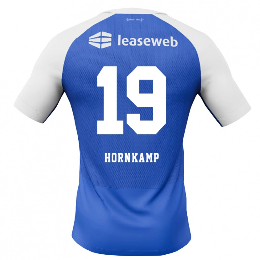 Danxen Dzieci Jizz Hornkamp #19 Niebieski Królewski Czerwony Biały Wyjazdowa Koszulka 2026/27 Koszulki Klubowe