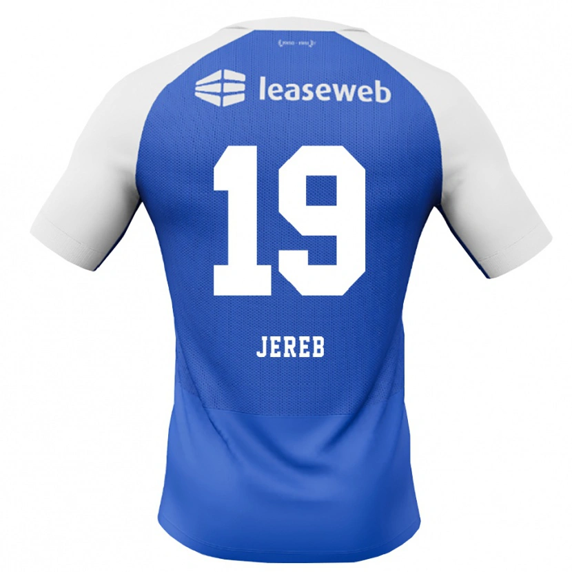 Danxen Dzieci David Jereb #19 Niebieski Królewski Czerwony Biały Wyjazdowa Koszulka 2026/27 Koszulki Klubowe