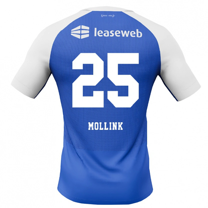 Danxen Dzieci Yaël Mollink #25 Niebieski Królewski Czerwony Biały Wyjazdowa Koszulka 2026/27 Koszulki Klubowe