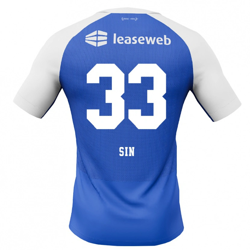 Danxen Dzieci Matej Sin #33 Niebieski Królewski Czerwony Biały Wyjazdowa Koszulka 2026/27 Koszulki Klubowe