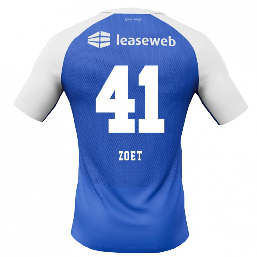 Danxen Dzieci Jeroen Zoet #41 Niebieski Królewski Czerwony Biały Wyjazdowa Koszulka 2026/27 Koszulki Klubowe