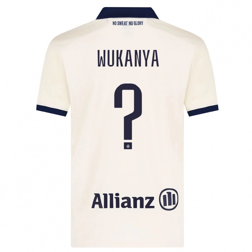 Danxen Dzieci Stéphane Wukanya #0 Beżowy Czarny Wyjazdowa Koszulka 2026/27 Koszulki Klubowe